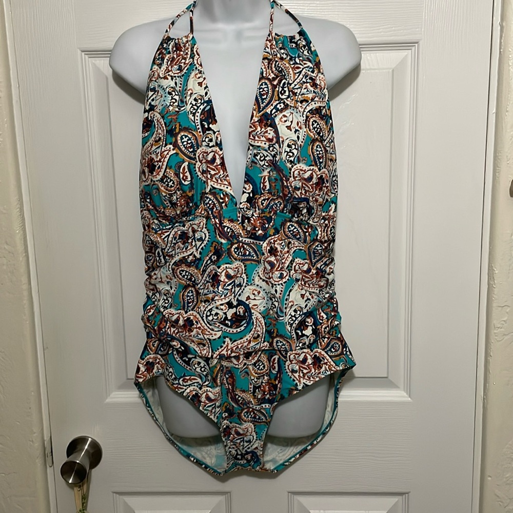 Knox Rose Halter Bathing Suit xl
